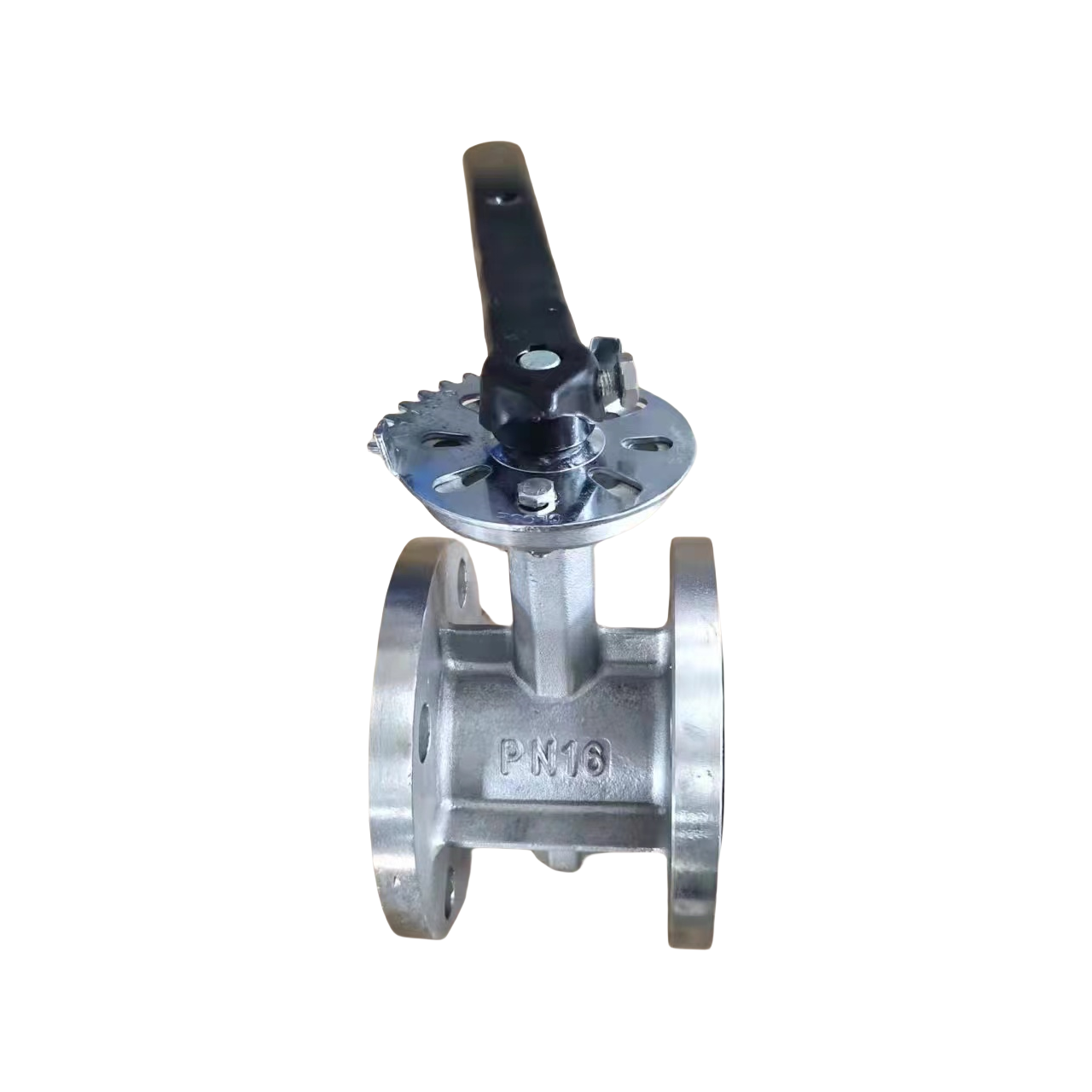 Pneumatic Midline Butterfly Valve with Stainless Steel Handle Flanged Double Flange Soft Seal Gas Brass Material Vacuum Pressure