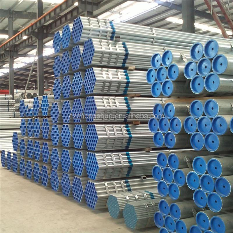 ASTM A252 hot dip galvanized steel tube / 3' galvanized steel pipe zinc coating/ Round steel pipe