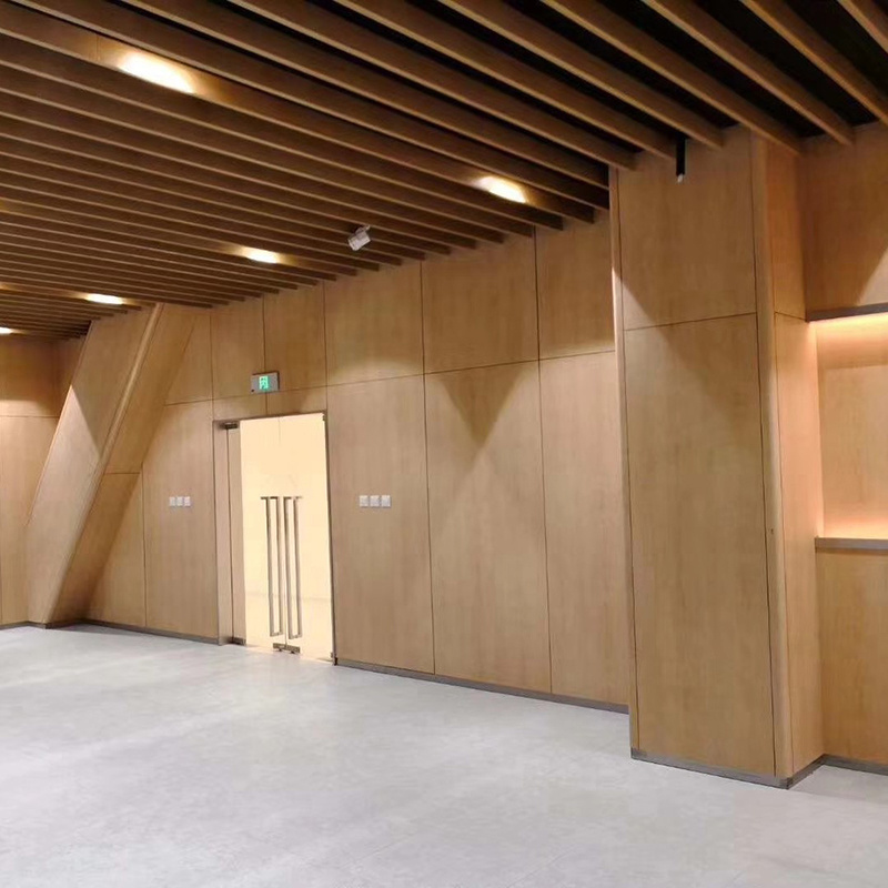 Luxury fireproof synthetic solid wood oak wainscot indoor hpl wall panel/cladding decoration for hospital