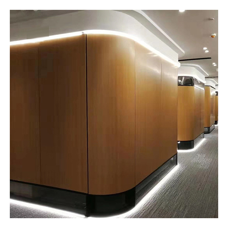 Luxury fireproof synthetic solid wood oak wainscot indoor hpl wall panel/cladding decoration for hospital