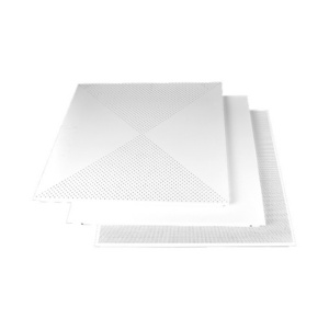 2x2 perforated square aluminum acoustic ceiling tile aluminum foil suspendeded gusset ceiling