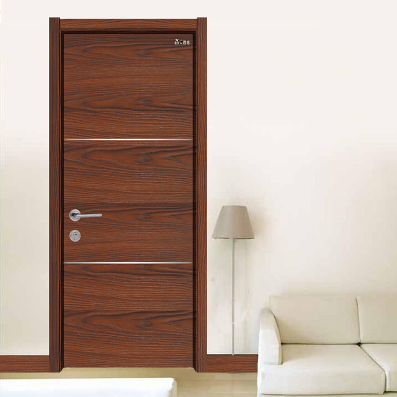 low price fireproof custom pull internal red villa laminated wood veneer door hard wooden doors design for rooms