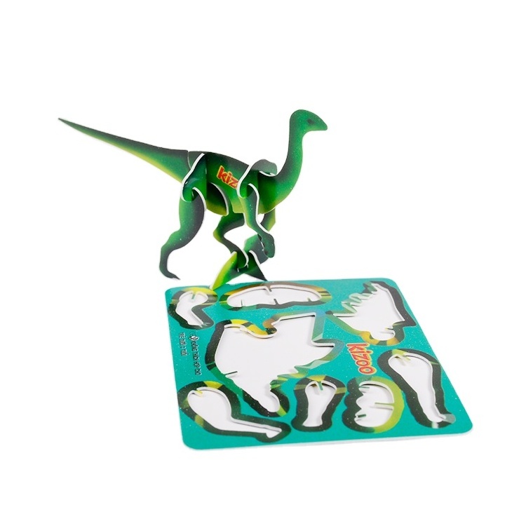 Wholesale cardboard 3d puzzle animal plastic 3d puzzle dinosaur toys