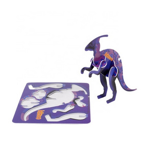 Wholesale cardboard 3d puzzle animal plastic 3d puzzle dinosaur toys