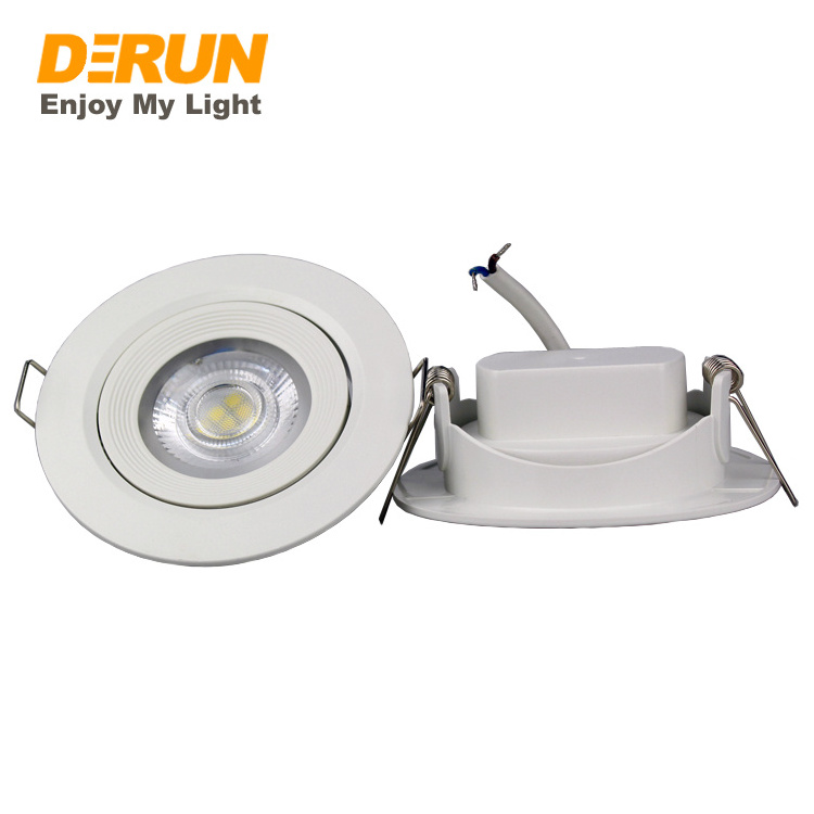 Adjustable Angle 3000K LED Ceiling Light 3W 5W 7W 9W 12W Home Downlights 120V 230V LED Ceiling Lights , LCL-PLASTIC