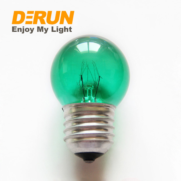 Factory Price Colorful Mini Incandescent Bulb G45 25W 40W B22 E27 Incandescent Edison Lamps , INC-COLOR