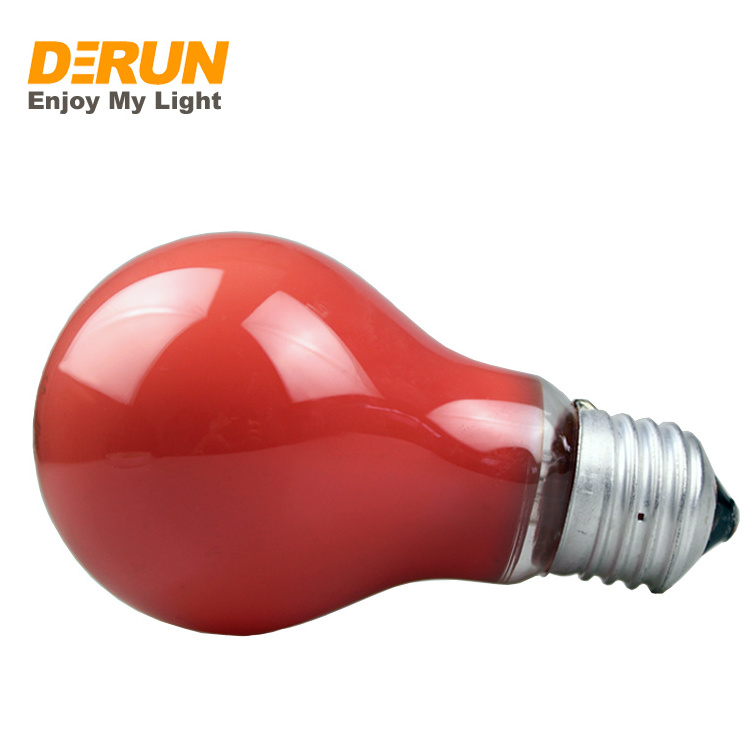 NON-TRANSPARANT COLOR 25W 40W 60W 220V 130V E27 B22 red green blue colorful incandescent Light Bulb , INC-COLOR