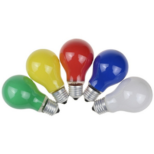 NON-TRANSPARANT COLOR 25W 40W 60W 220V 130V E27 B22 red green blue colorful incandescent Light Bulb , INC-COLOR