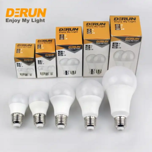 Globe Lighting 3w 5w 7w 9w 12w 220V 230V Plastic Aluminum A60 A19 LED Bulb E27 , LED-A60