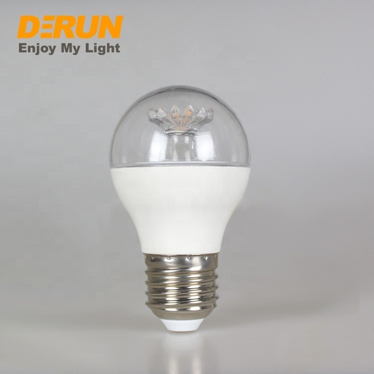 E27 E12 clear plastic 110V cheap SKD lamp assembly G45 LED globe bulb , LED-CLEAR