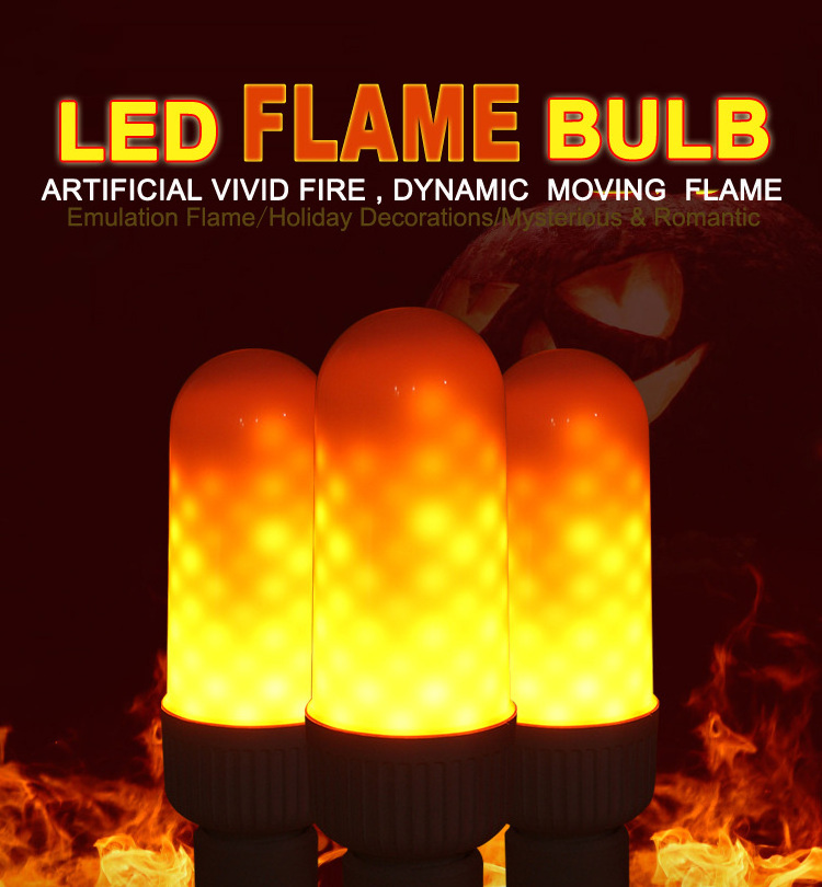 CE RoHS LED Flame Effect Bulb 3W 4W 5W 220V Fire Flame Flicker Lights , LED-FLAME