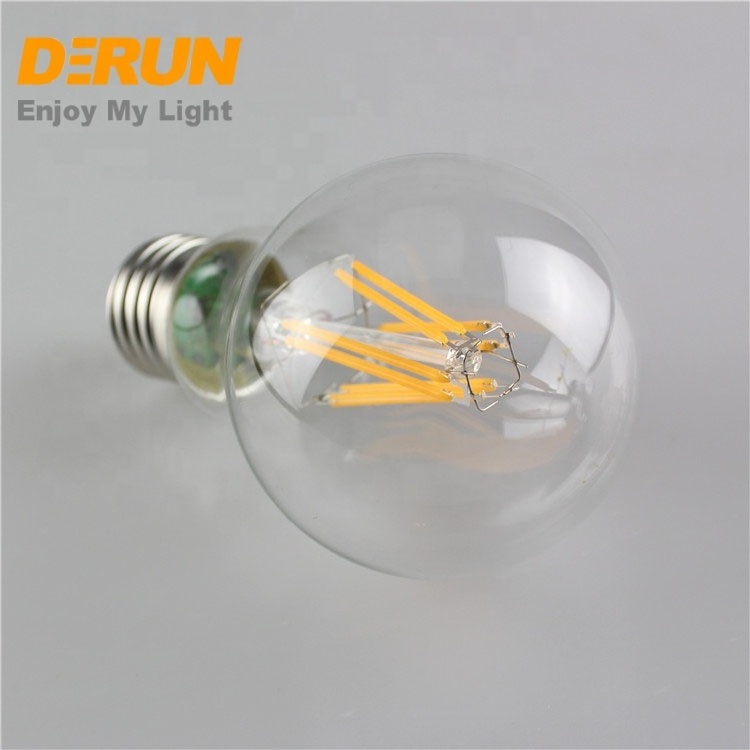 4W 8W A19 Screw E27 Base A60 LED Filament Bulb replace 100 Watt Incandescent bulb , FMT-A60