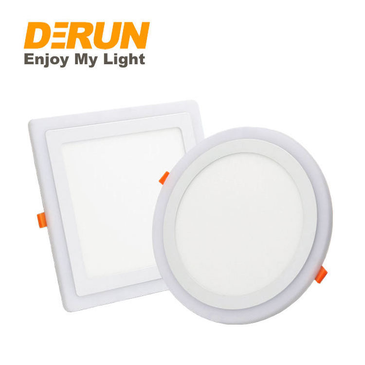 Recessed RGB LED Panel Light Ultra-Thin Ceiling Light 6W 9W 16W 24W Two Color Changing Round Ceiling Downlight