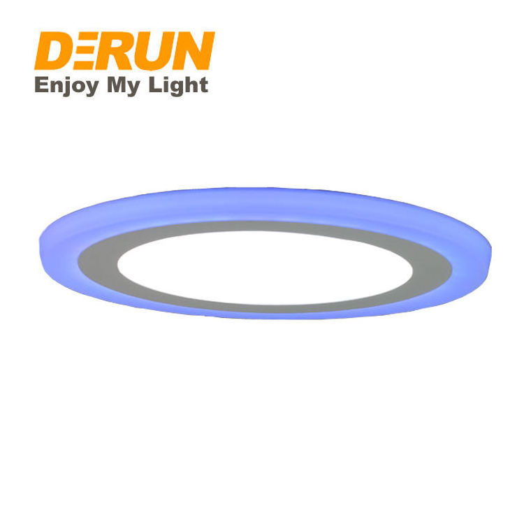 Recessed RGB LED Panel Light Ultra-Thin Ceiling Light 6W 9W 16W 24W Two Color Changing Round Ceiling Downlight