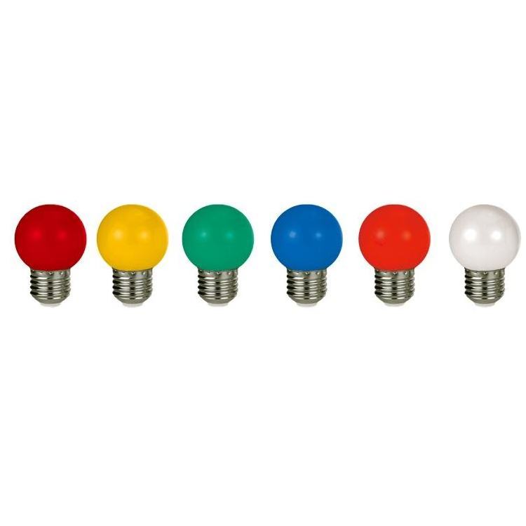 0.5W 1W 1.5W Blue Green Orange Yellow Red Purple Mini G45 LED Bulb For Christmas Halloween Decoration Lighting , LED-COLOR