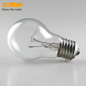 Factory OEM CE RoHS E27 B22 Clear Frost Glass A55 25W 40W 60W 100W Tungsten Incandescent bulb , INC-A55