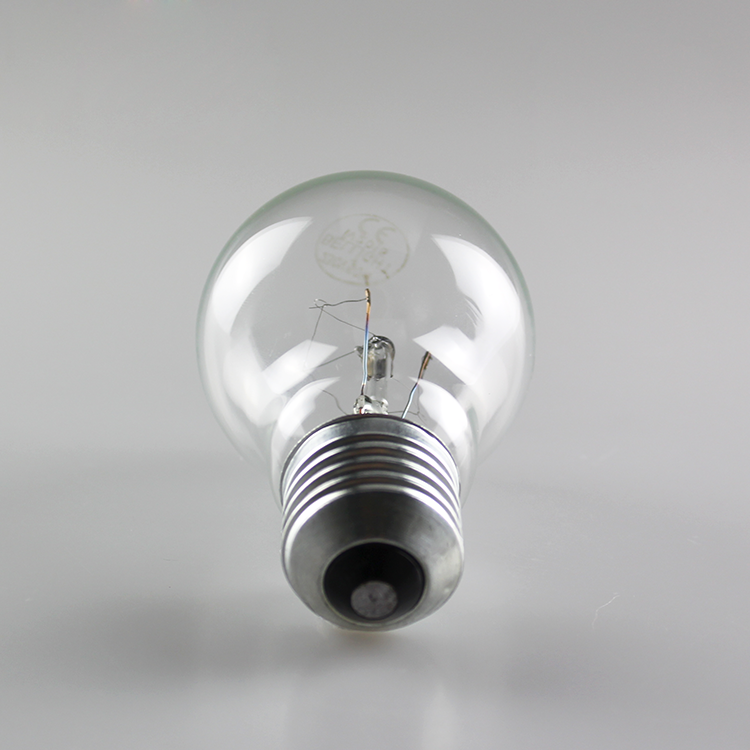 Factory OEM CE RoHS E27 B22 Clear Frost Glass A55 25W 40W 60W 100W Tungsten Incandescent bulb , INC-A55