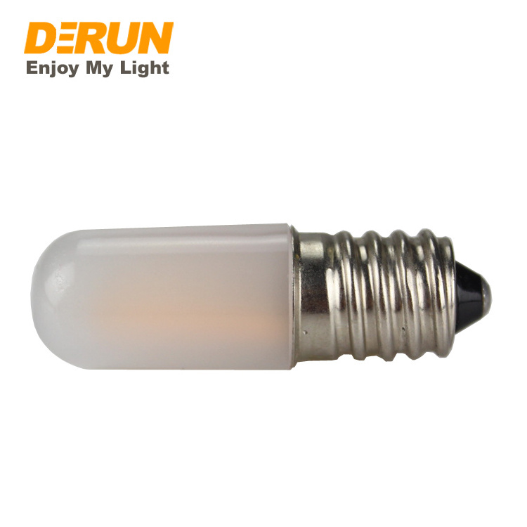 CE RoHS Soft White PC Shell E12 E14 base Indicator Bulb T5 Mini LED COB Filament Light Bulb , FMT-MINI-E14