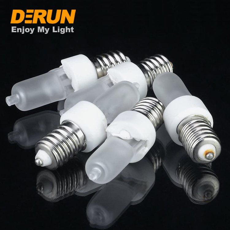 JD Mini Halogen Light Bulbs Refrigerator Lamp E11 E14 BA15D Base Frosted Glass 35W 50W 75W 100W 150W 200W 250W , HA