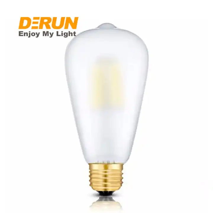 Led Filament Bulb Light ST64 4W 6W 8W 10W Amber Clear Glass E27 B22 LED Filament Vintage bulb , FMT-ST64