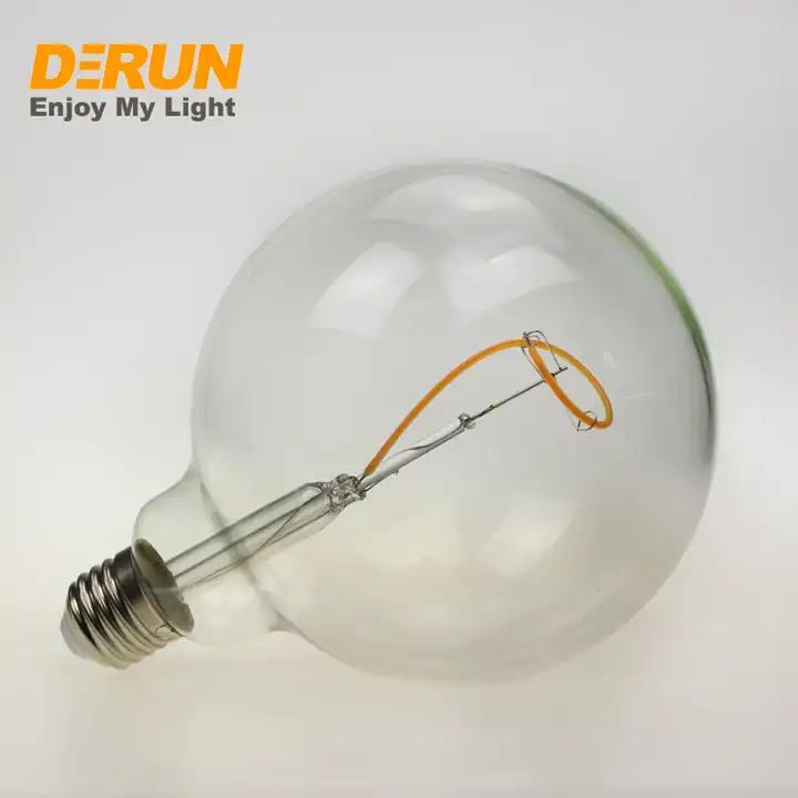 Flexible Decorative G45 ST64 G80 G95 G125 4W 6W Glass Soft Led Filament Bulb LED Spiral Filament Bulb , FMT-SOFT