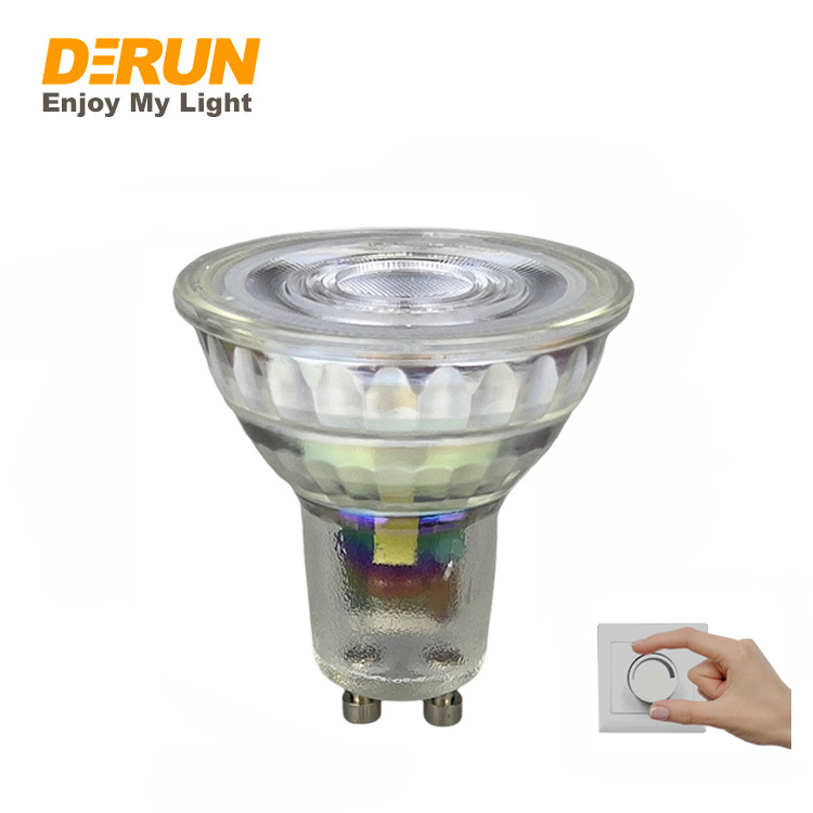 Dimmable 2700K Soft White 5.5W 50 Watt Equivalent Full Glass Cover Reflector 20000 Hours GU10 LED Light Bulbs