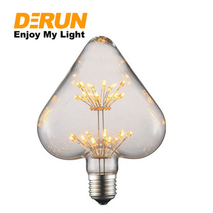 St64 A60 G125 Fireworks Starry Bulb Clear Glass Cover Vintage Edison Decorative Lamp Led Firework Bulb , DEC-STARRY