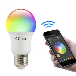 Inteligente Wifi Smart Bulb Tuya App Alexa and Google RGB Dimmable Color Changing A60 B22 E27 RGB Smart Light Bulb , LED-SMART