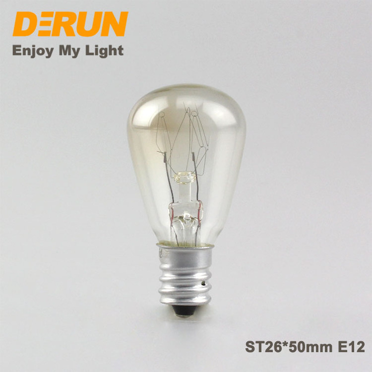 Factory Price Hot Sale CE RoHS Clear T20 T25 ST26 ST19 15W 25W Clear E12 E12S Incandescent Bulb Salt Lamp Bulb, INC-MINI-E12