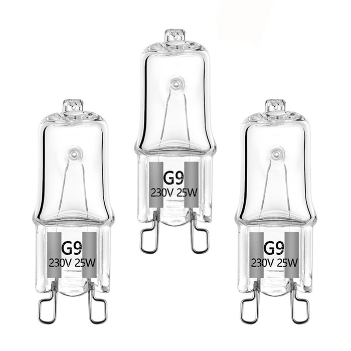 HOT SALE Quartz Clear Glass 110V 220V 6V 12V 24V 120V 230V G9 10W 20W 28W 35W 42W 53W Heat Oven Halogen Lamp , HAL-G9