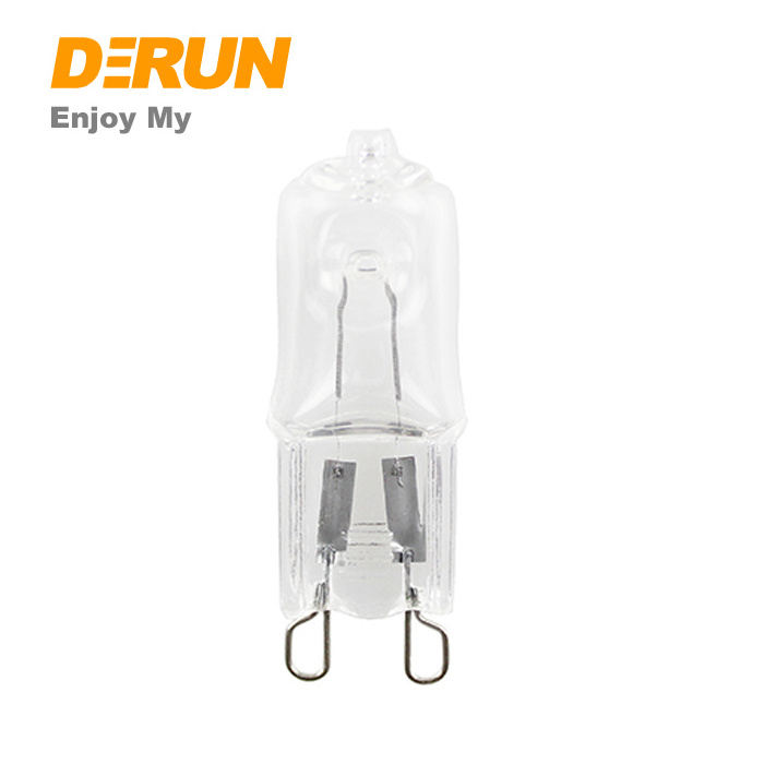 HOT SALE Quartz Clear Glass 110V 220V 6V 12V 24V 120V 230V G9 10W 20W 28W 35W 42W 53W Heat Oven Halogen Lamp , HAL-G9