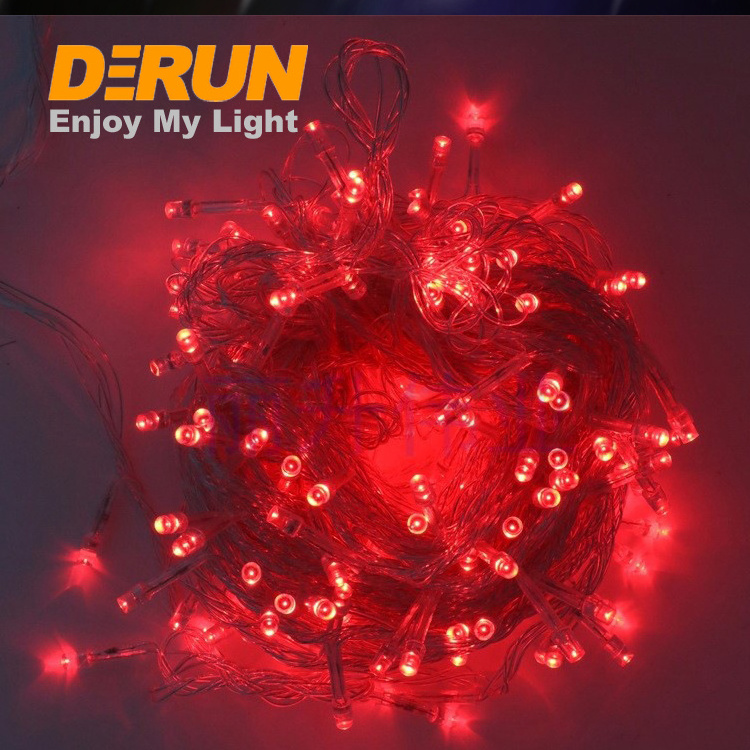 Hot Sales Festival Lighting 110V 220V Plug In Series 10 20 30 100 meters Color Red Blue Christmas LED String Light, DEC-110/220V