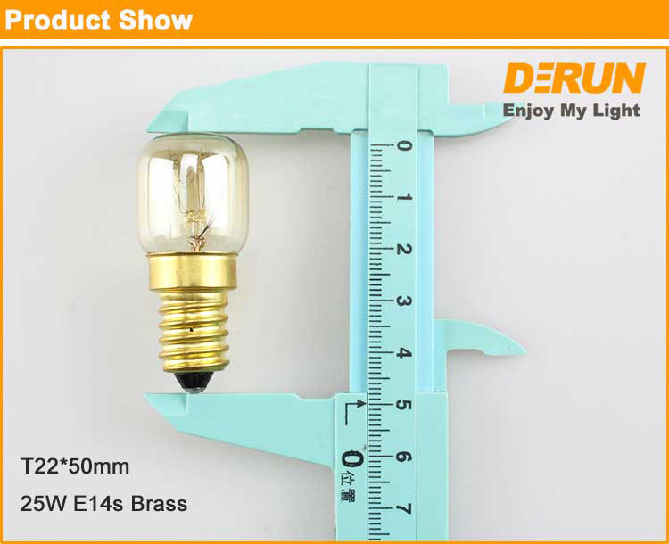 High Temperature Oven Bulb Glass Cover E14 Base T16 T18 T20 T22 ST19 ST23 ST26 Mini Incandescent Light , INC-MINI-E14