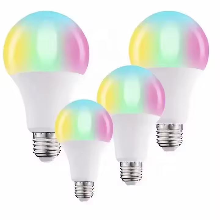 Remote Controlled A19 A60 LED RGB Bulb 3W 5W 10W Multicolor Changing E27 B22 Smart Bulb, LED-REMOTE