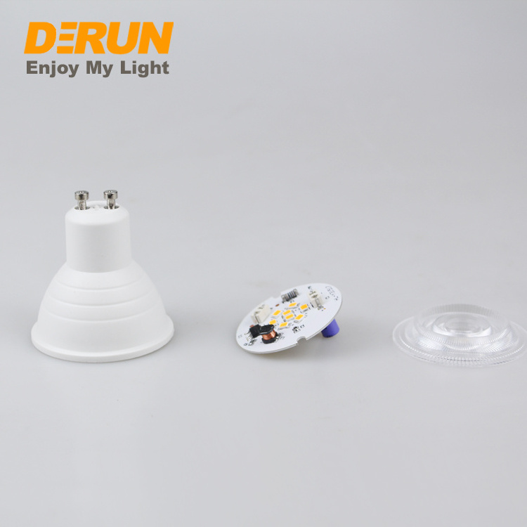 DOB Plastic and Aluminum Cover GU10 3W 5W 6W 7W LED Ceiling Light Source Spotlights GU10 LED Downlights Bulbs , LED-GU10