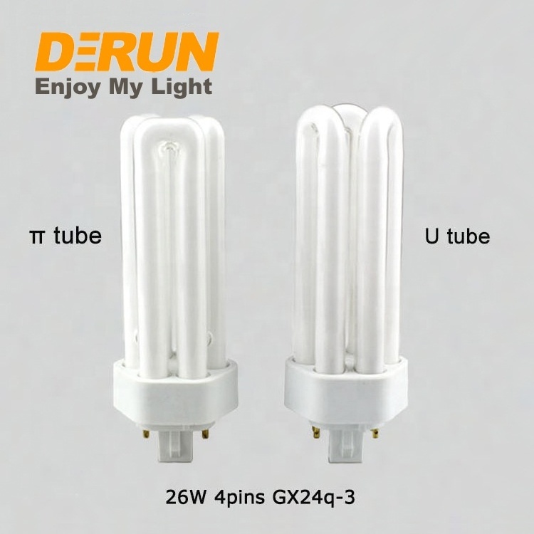 Energy Saving Tri phosphor powder 8000 hrs CFL Lamp Plug in 18W 22W 26W 32W 42W 4 Pins GX24q 3U PLT Fluorescent Lamp , CFL-PL