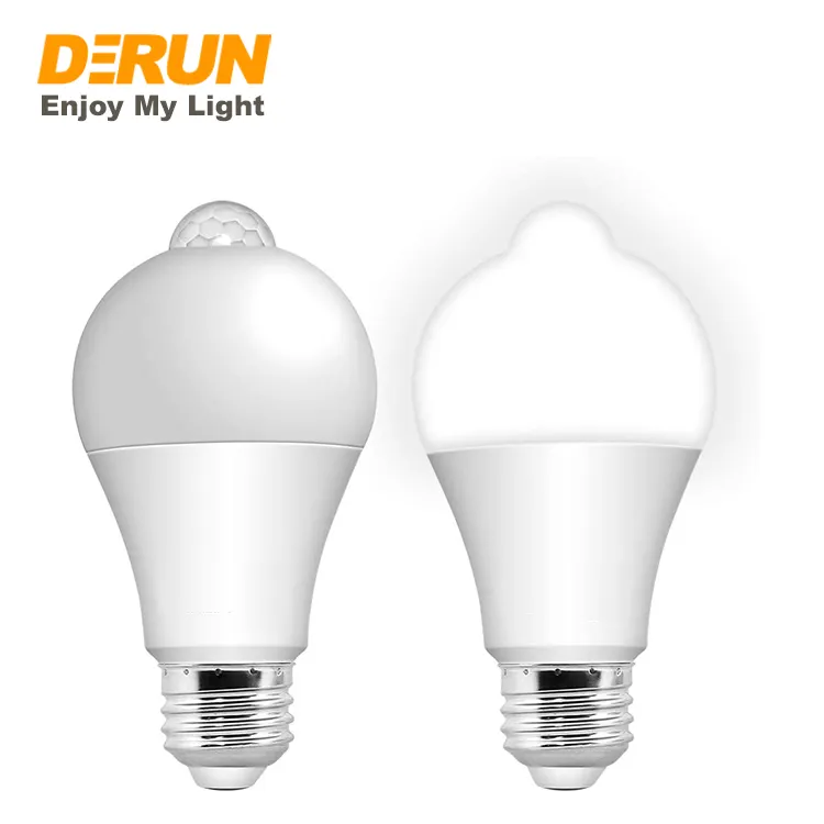 7W 9W 12W E27 E26 B22 Base LED Motion Sensor Light Bulb LED Smart Bulb For Washroom Garage