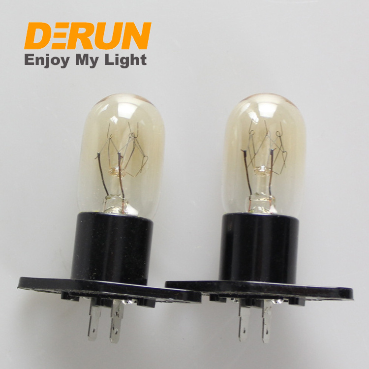 Factory 15W 25W E14 Base T22 T25 High Temp Resistance Incandescent Bulbs Microwave Oven Bulb with Lamp Socket, INC-OVEN