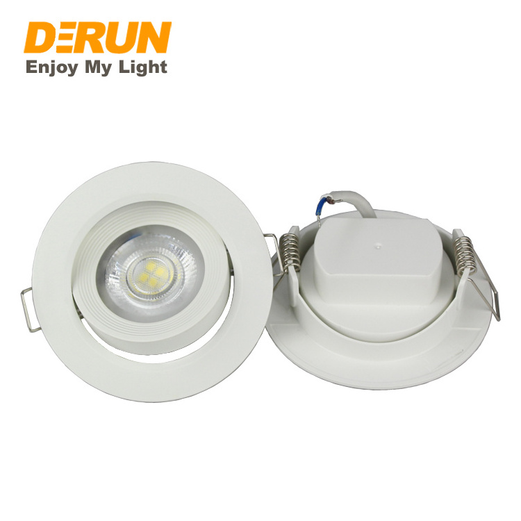 Adjustable Angle 3000K LED Ceiling Light 3W 5W 7W 9W 12W Home Downlights 120V 230V LED Ceiling Lights , LCL-PLASTIC