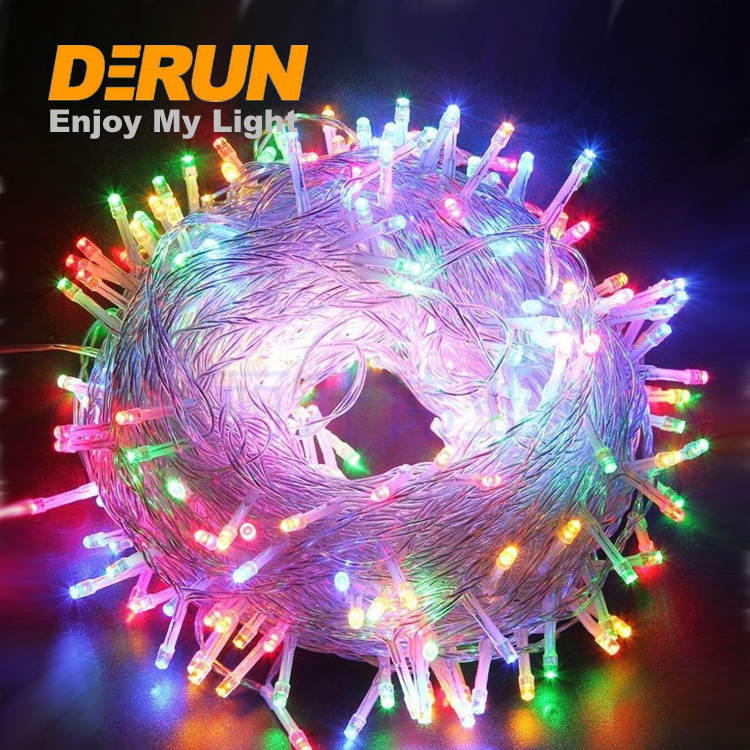 Hot Sales Festival Lighting 110V 220V Plug In Series 10 20 30 100 meters Color Red Blue Christmas LED String Light, DEC-110/220V