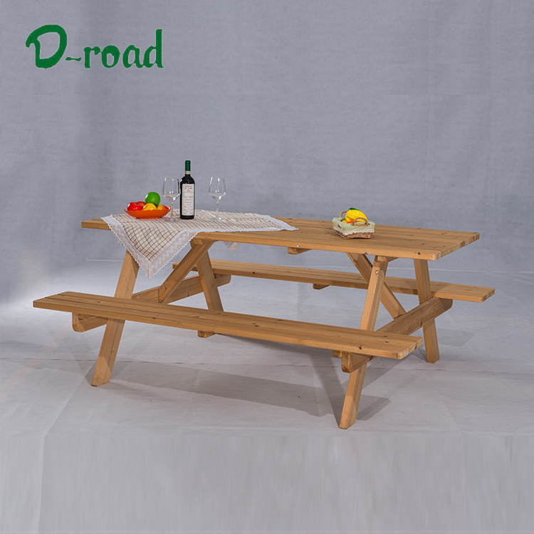 Foldable Wooden Picnic Table and Benches for Garden Outdoor Tables