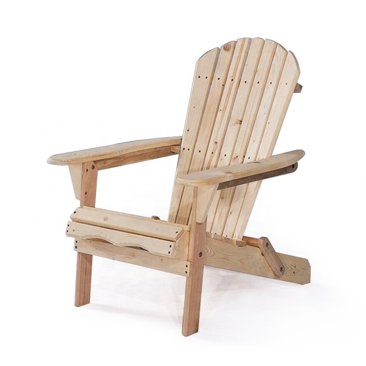 Solid Wood Outdoor Adirondack Bench Chair with Foldable Table for Beaches and Parks