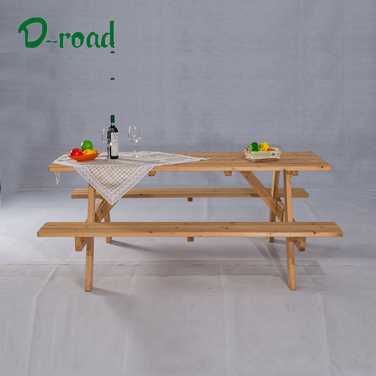 Foldable Wooden Picnic Table and Benches for Garden Outdoor Tables