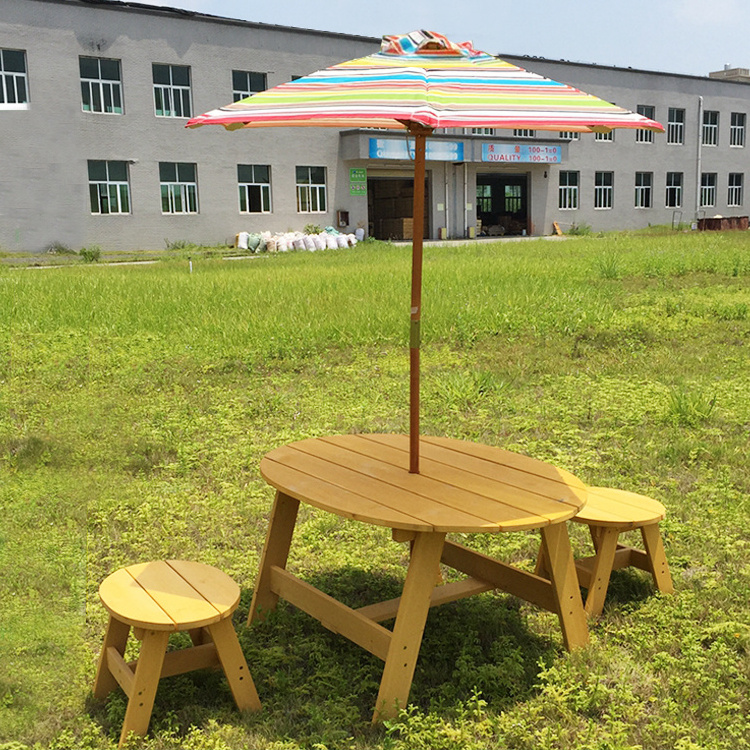 Garden Outdoor Wooden Kids Picnic Beach Table and Chair for Children Table