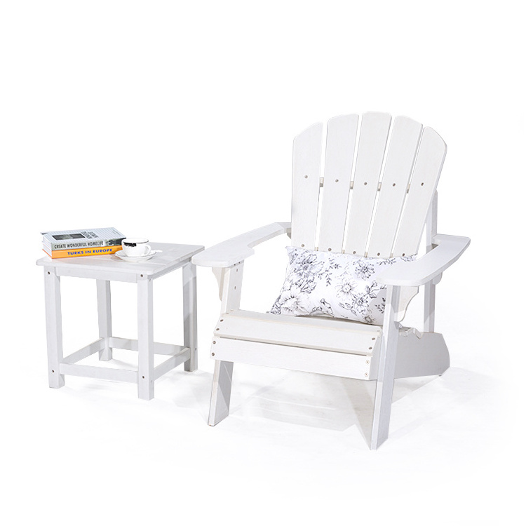 Factory Wholesale Adirondack Chair Garden Leisure Modern Design White Wooden Folding Outdoor Chair