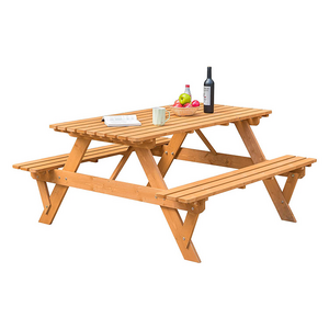 Foldable Wooden Picnic Table and Benches for Garden Outdoor Tables