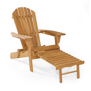 OEM outdoor adirondack folding deck chair for backyard wooden kd adirondack chair with ottoman