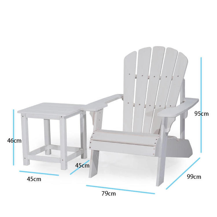 Outdoor  Sun Lounger White Adirondack Chair Wood Folding Chairs for Events