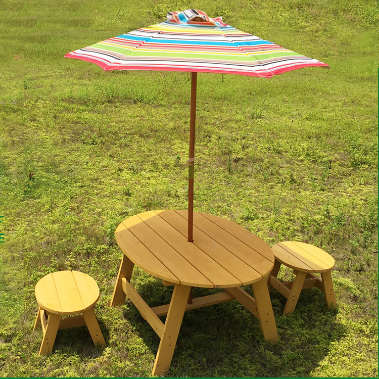 Children garden outdoor wooden children beach picnic wooden kids set chair table