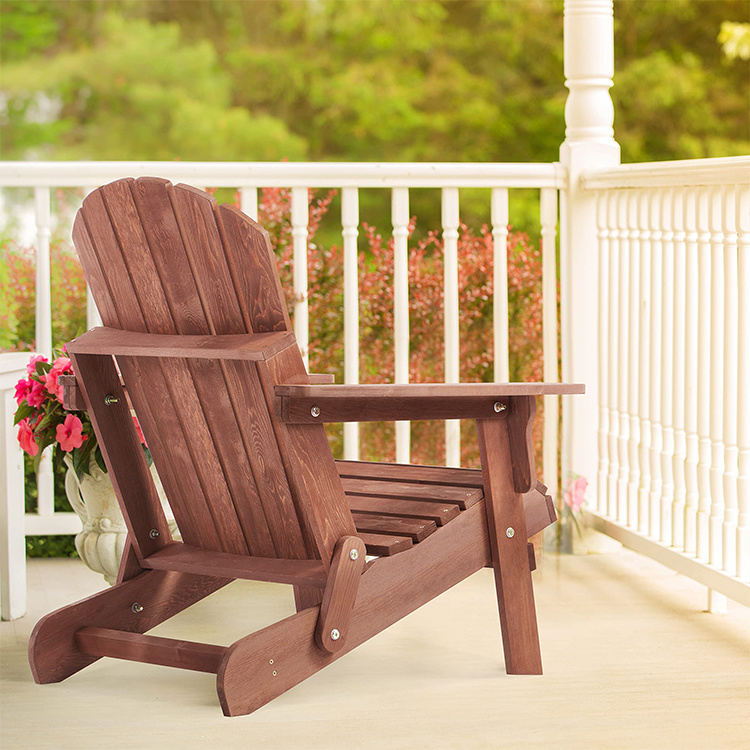 Garden Big Chair Outdoor Wood Foldable Lounger Foldable Adirondack Chair Oversize